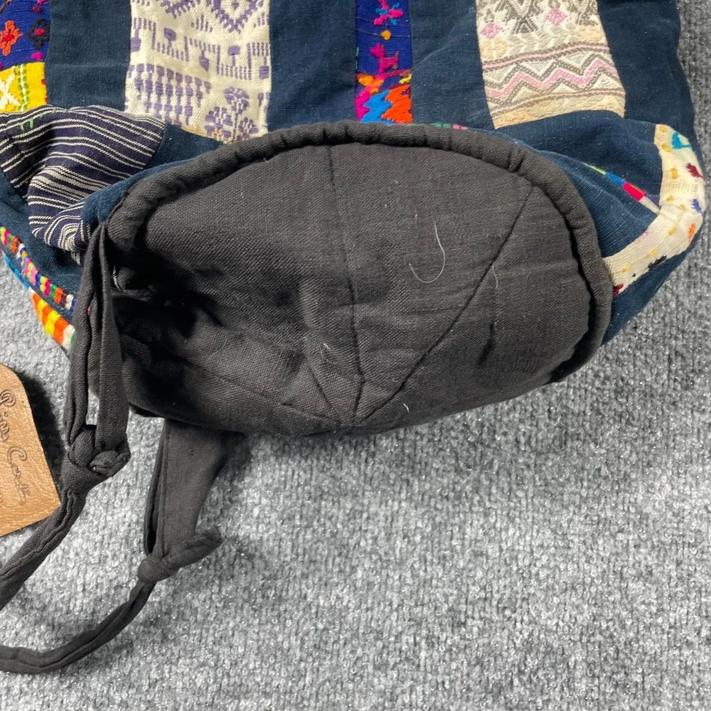 Patchwork Backpack Tote Bag‎ Colorful Hippie Hobo Boho Lined Sack Retro Cotton